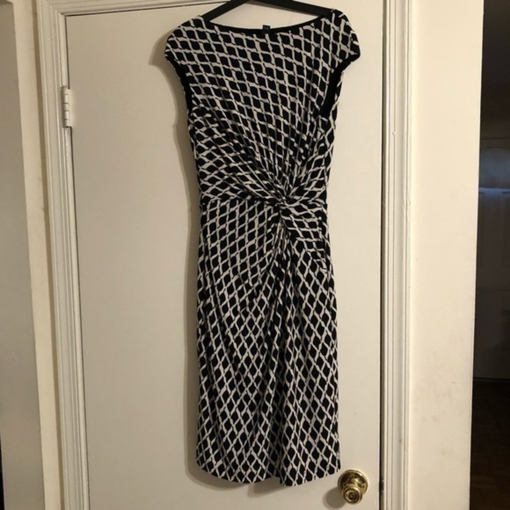 👗 RALPH LAUREN 👗 black white jersey dress